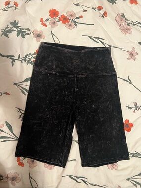 PINK Victoria's Secret Black Mineral-Wash Bike Shorts